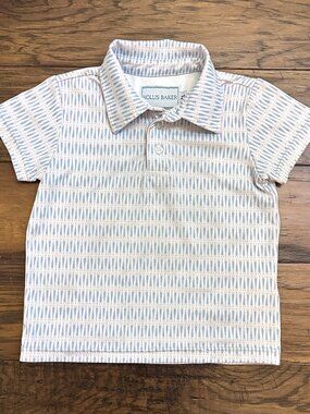 Hollis Baker Boys' Baseball Bat Print Performance Polo